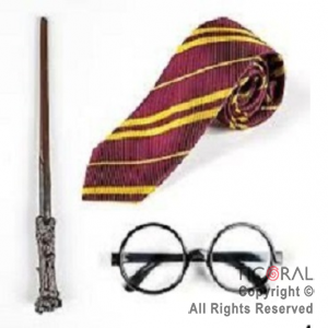 SET HARRY POTTER CORBATA VARITA Y ANTEOJOS x 1